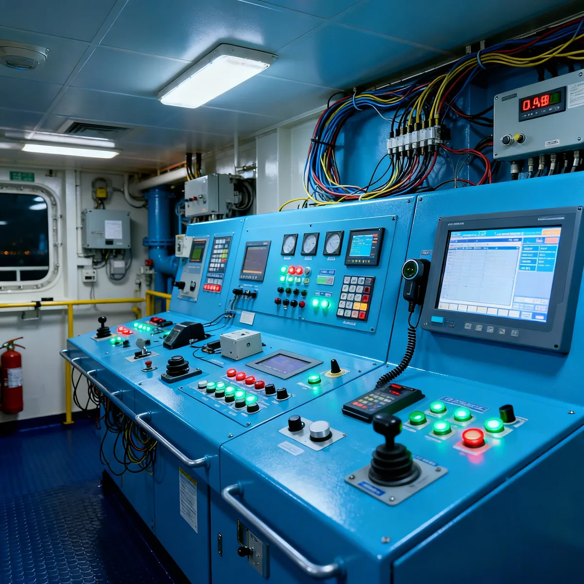 Marine automation and control valve calibration onboard at Fujairah port