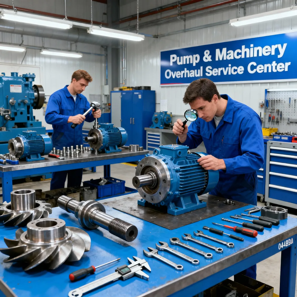 Marine pump and machinery overhaul at our Fujairah workshop