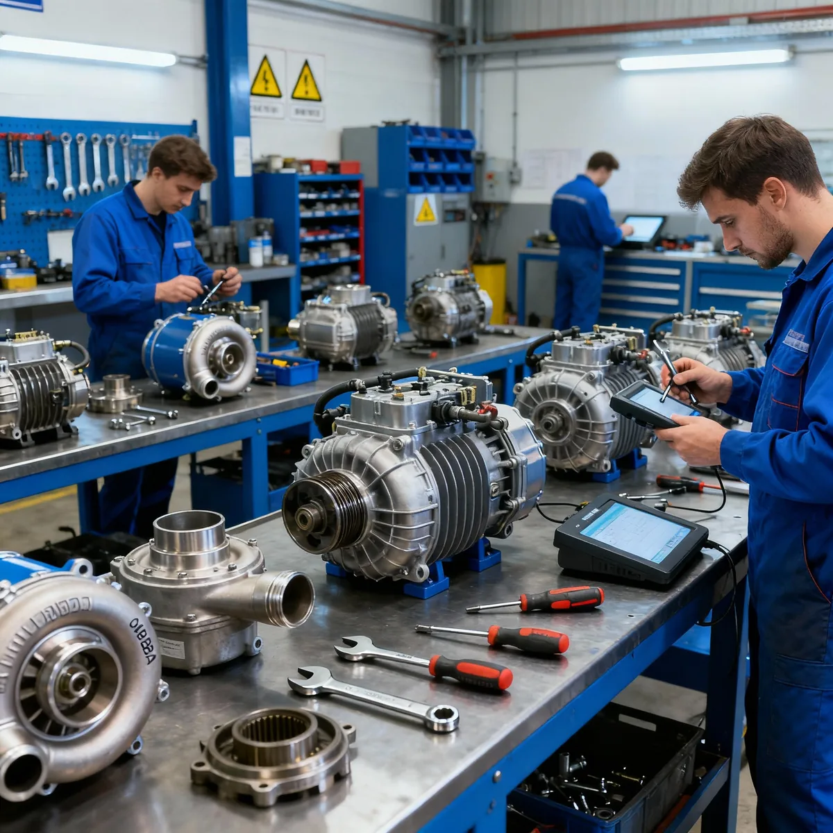 Marine turbocharger overhaul at our Fujairah workshop