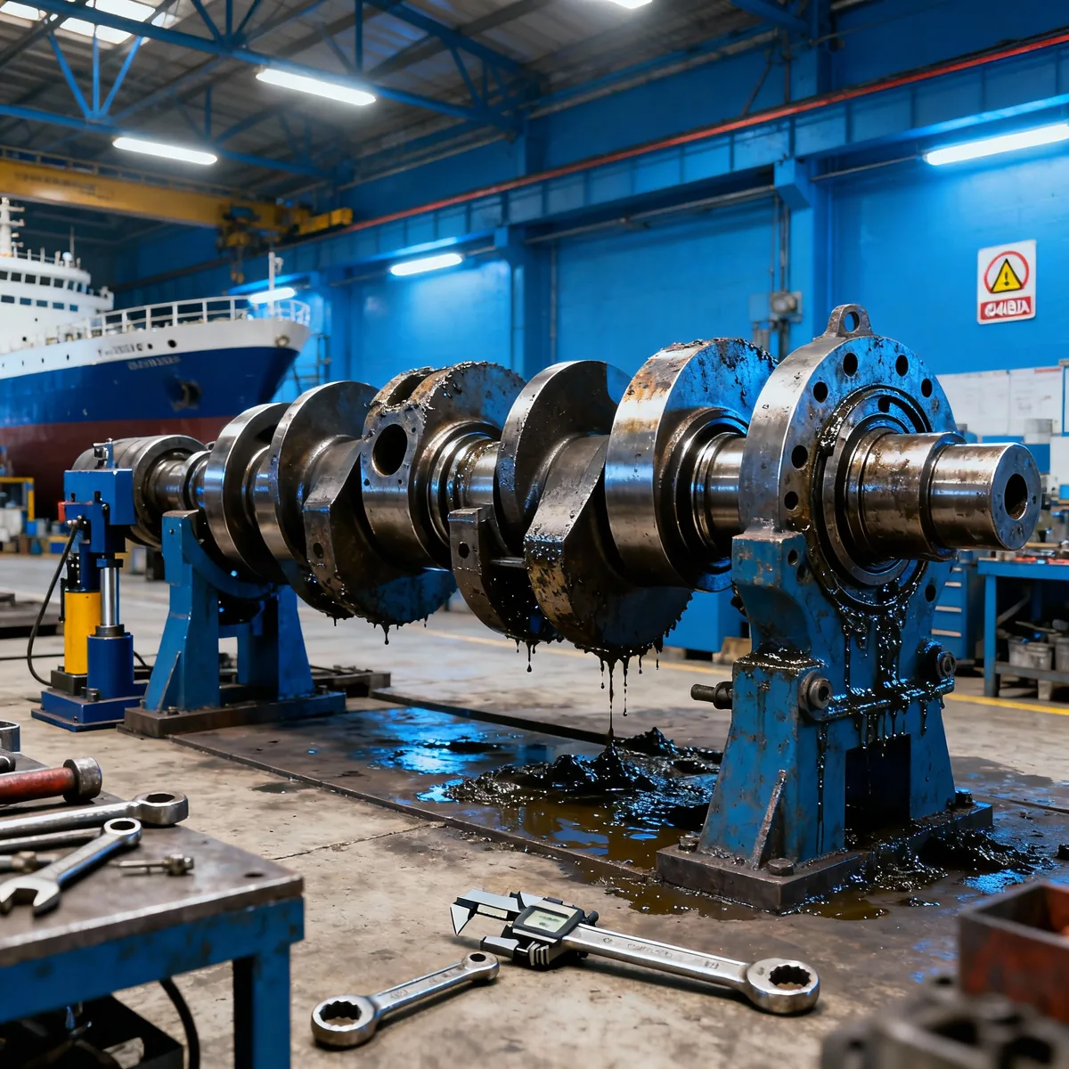 Vessel crankshaft grinding and polishing in Fujairah