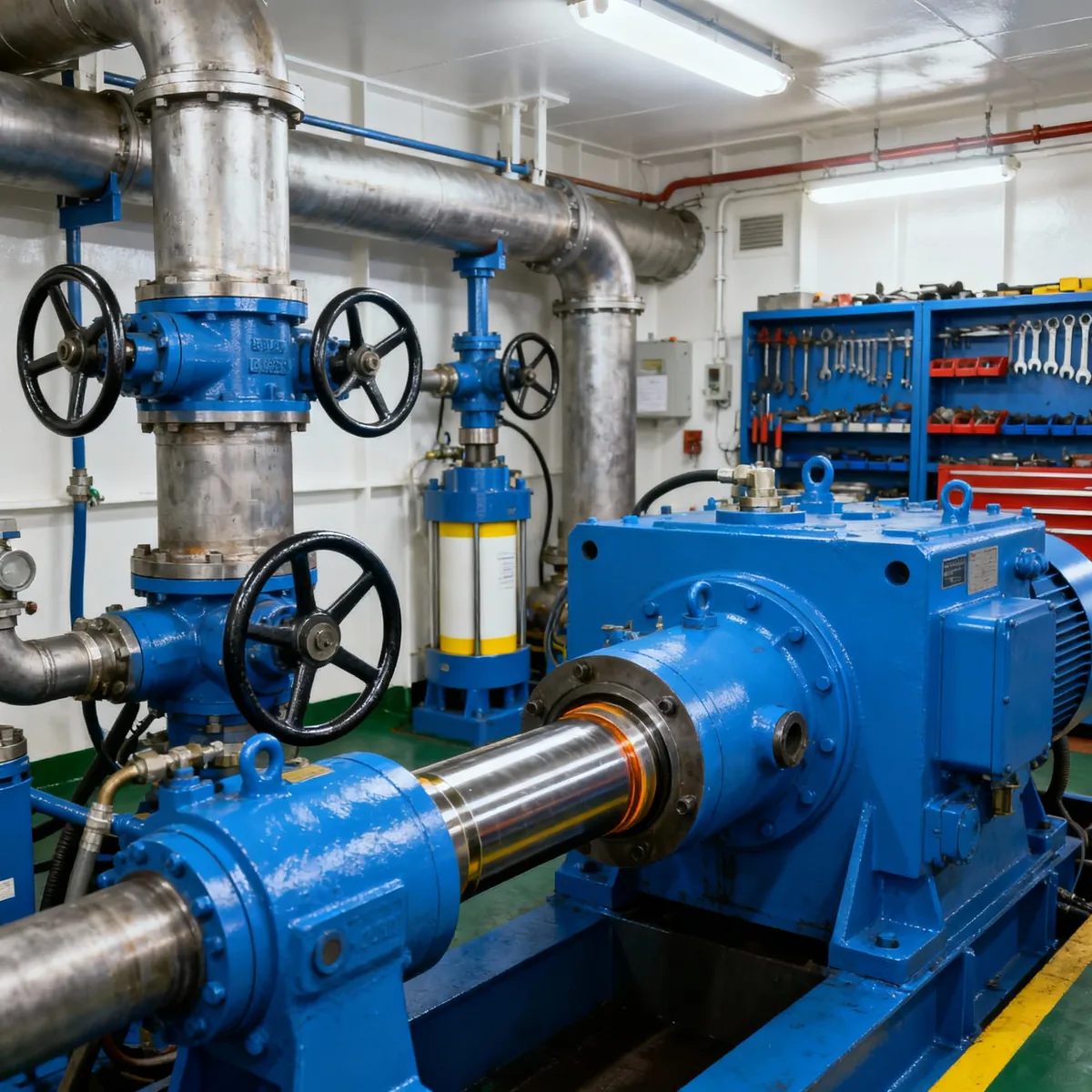 Vessel hydraulic pump troubleshooting onboard in UAE waters