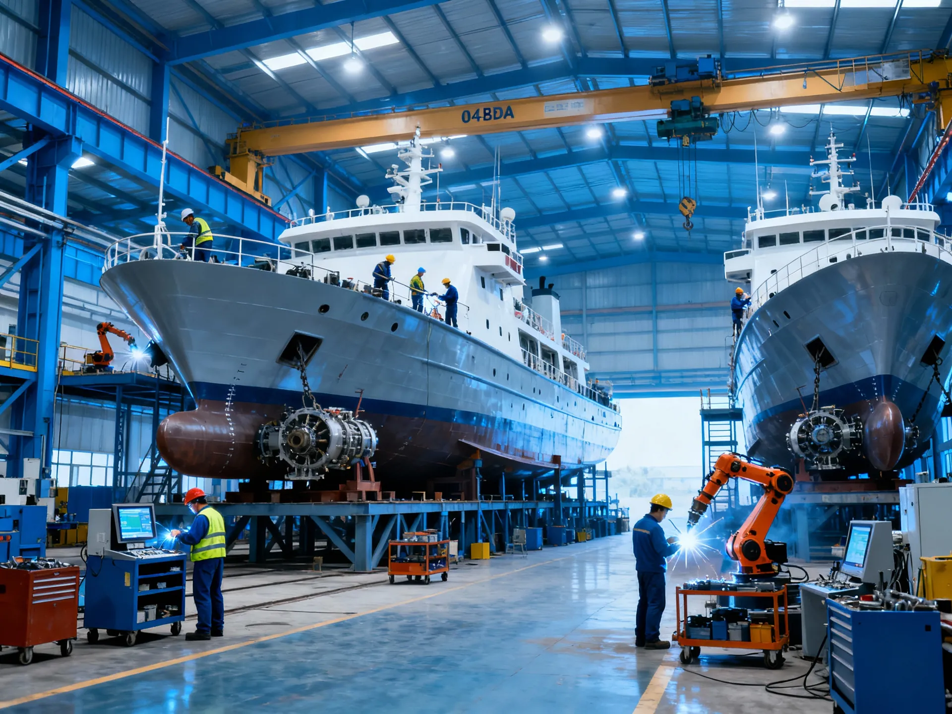 Rehoboth Marine engineers attending an emergency vessel repair at Fujairah anchorage